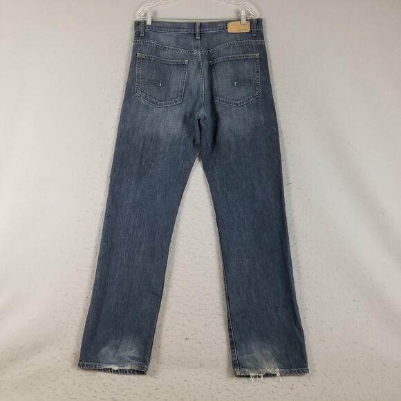 Calvin Klein Jeans Mens 34 Relaxed Straight Fit Distressed Denim 34x30 Jeans - Picture 5 of 16